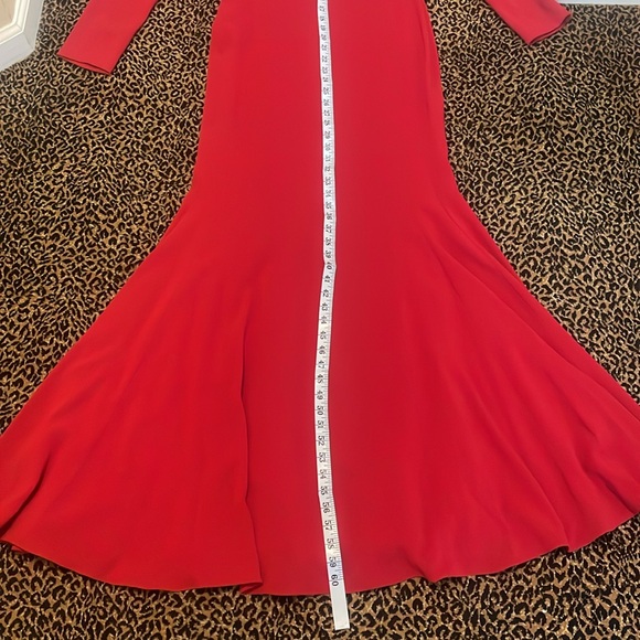 Badgley Mischka VINTAGE RED jersey gown size 8 - Picture 6 of 15